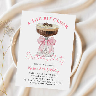 Tini Bit Older Chic Espresso Martini Geburtstag Einladung