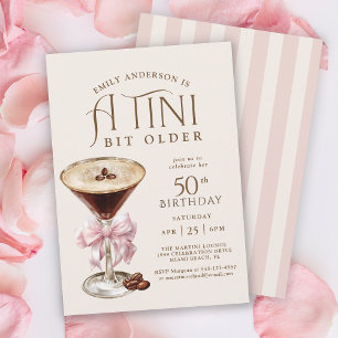 Tini Bit Older Espresso Martini 50. Geburtstag Einladung