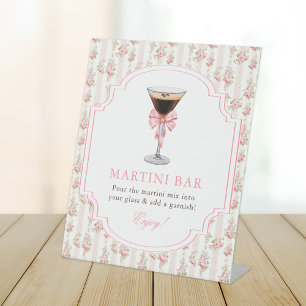 "Tini Bit Older Espresso Martini Bar Coquette Sockelschild
