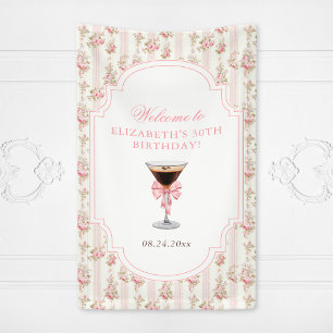 'Tini Bit Older Espresso Martini Coquette Geburtst Banner
