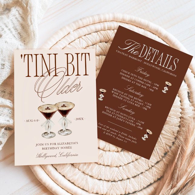 'Tini Bit Older Espresso Martini Geburtstag Einladung (Von Creator hochgeladen)