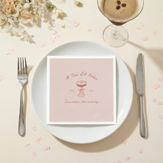 Tini Bit Older Espresso Martini Scribble Birthday Serviette