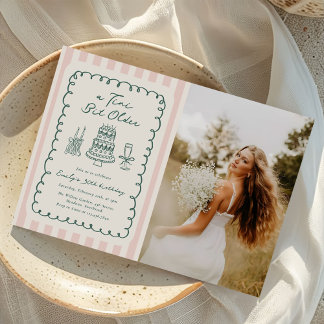 Tini Bit Older Hand Drawn 30th Birthday Photo Einladung