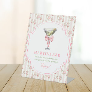 "Tini Bit Older Martini Bar Coquette Sockelschild