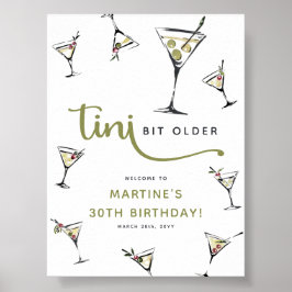 'Tini Bit Older' Martini Cocktail Erwachsenen-Gebu Poster