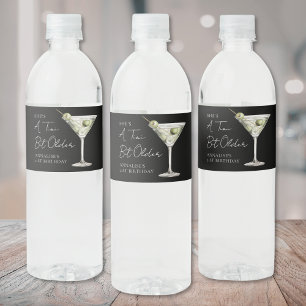 Tini Bit Older Martini Geburtstagsparty Wasserflaschenetikett