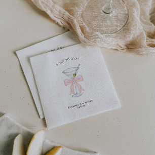 Tini Bit Older Martini Themed Geburtstag Serviette