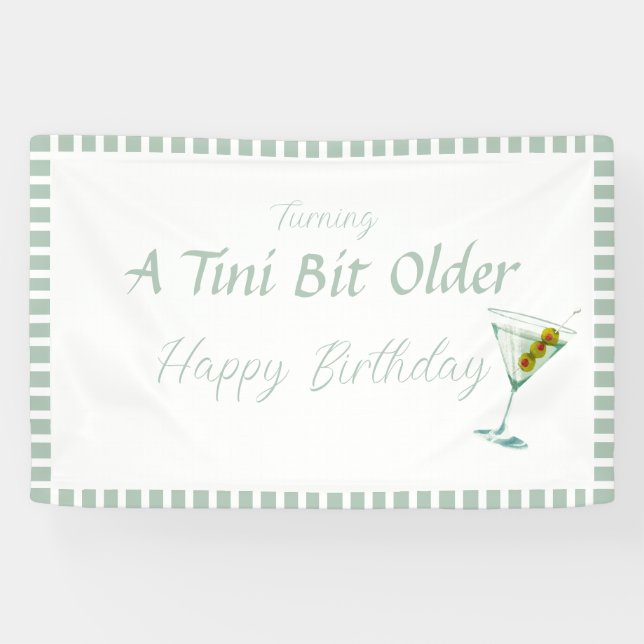 Tini Bit Older - Olive & Drink Thema Banner (Horizontal)