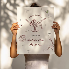 Tini Bit Older Quirky Hand gezeichnet Geburtstag W Poster