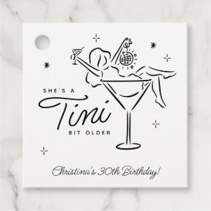 Tini Bit Older Whimsical Martini Geburtstag Geschenkanhänger