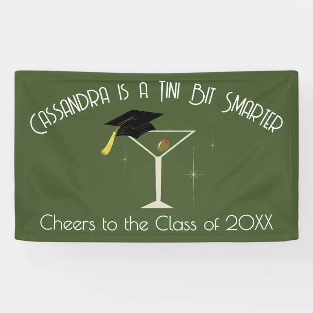Tini Bit Smarter Abschlussfeier Martini-Bar Banner (Horizontal)