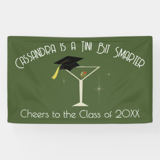 Tini Bit Smarter Graduation Party Martini Bar Banner