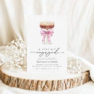 Tini Bit Verlobt Espresso Martini-Engagement Party Einladung