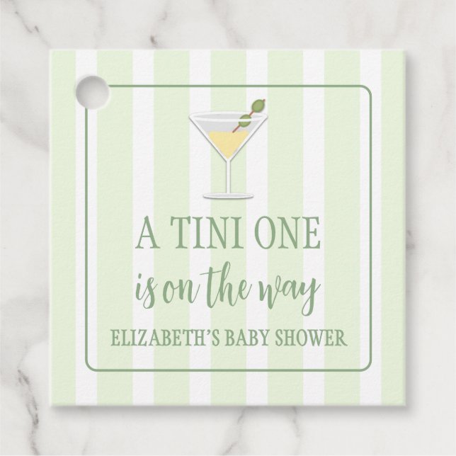 Tini One Baby-Party Geschenkanhänger (Vorderseite)