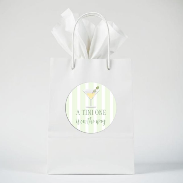 Tini One Baby Shower Runder Aufkleber (Von Creator hochgeladen)