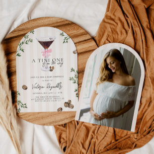 Tini One   Espresso Martini Baby Shower Einladung