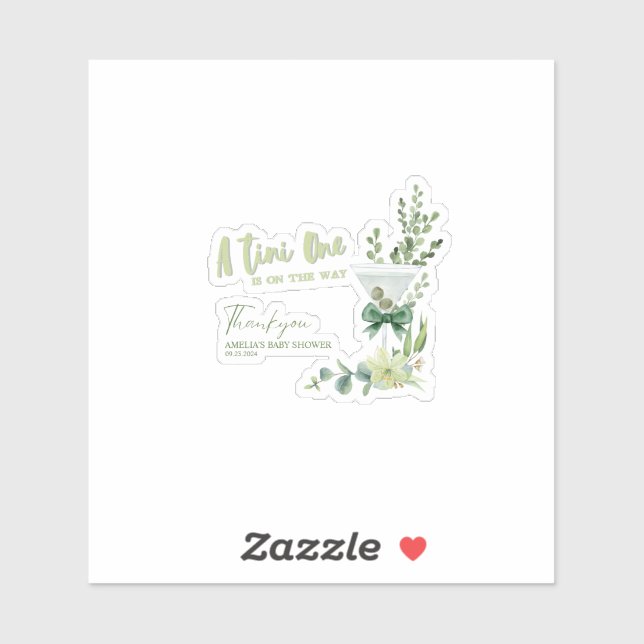 Tini one ist auf dem Weg geschlechtsneutrale Babyd Aufkleber (Blatt)