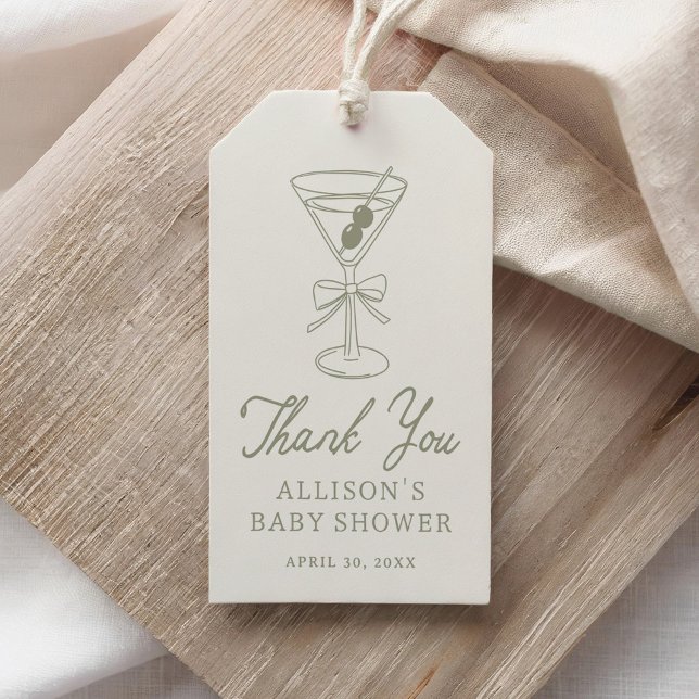 Tini One Martini Babydusche Geschenkanhänger (Von Creator hochgeladen)