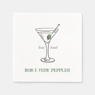 "tini time Personalisiert Paper Cocktail Napkins Serviette