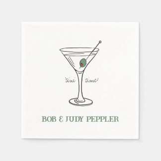 "tini time Personalisiert Paper Cocktail Napkins Serviette