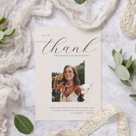 Tini Vielen Dank | Martini Themed Foto Dankeskarte