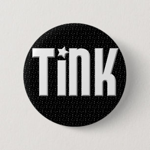 Tink Knopf - Schwarz-Sterne Button