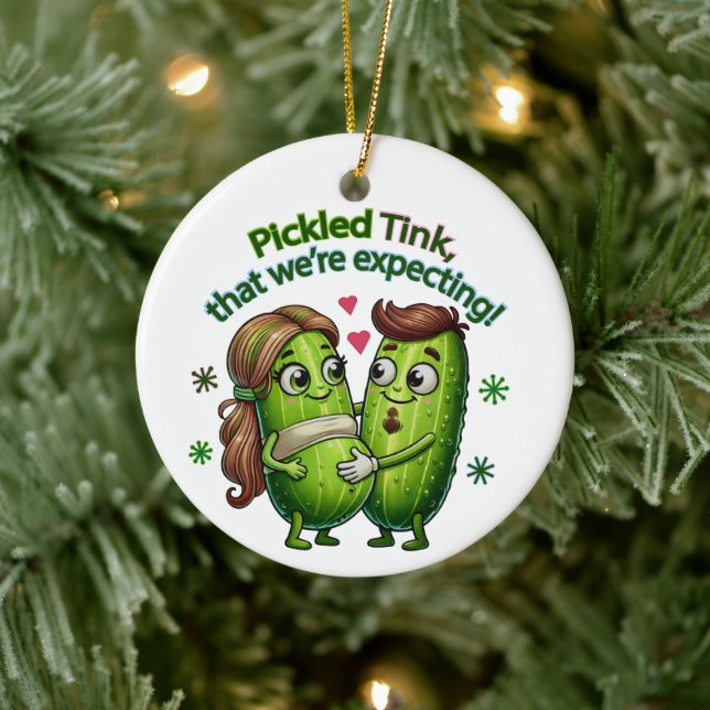 Tink mit Pickle, den wir erwarten Keramik Ornament (Baum)