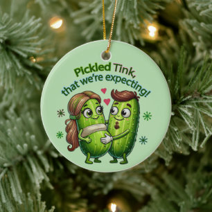 Tink mit Pickle, den wir erwarten Keramik Ornament