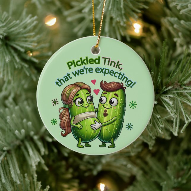 Tink mit Pickle, den wir erwarten Keramik Ornament (Baum)