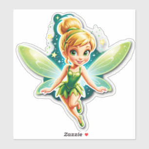 Tinker Bells Geburtstagswünsche zum Morgengrauen Aufkleber