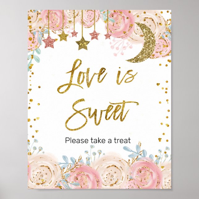 Tinkle Tinkle Aquarell Liebe ist Sweet Sign Poster (Vorne)