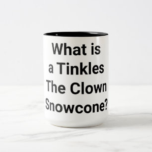 Tinkles Clown Snowcone Hankamer Artjunkhaus Yum? Zweifarbige Tasse