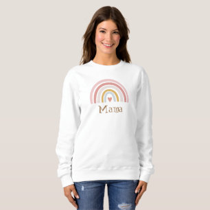 TINLEY Boho Burnt Orange Rainbow Sun Mama Sweatshirt