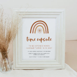 TINLEY Boho Rainbow 1. Geburtstagszeit Kapsel Poster