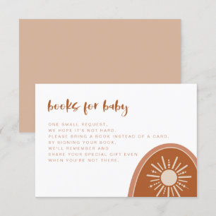 TINLEY Boho Terracotta Rainbow Books for Baby Card Einladung