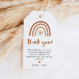 TINLEY Boho Terracotta Rainbow Favor Tag Geschenkanhänger