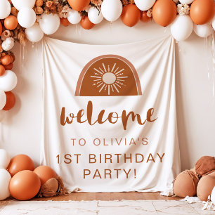 TINLEY Boho Terrakotta-Regenbogen-Geburtstags-Will Wandteppich