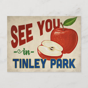 Tinley Park Illinois Apfel - Vintage Reise Postkarte