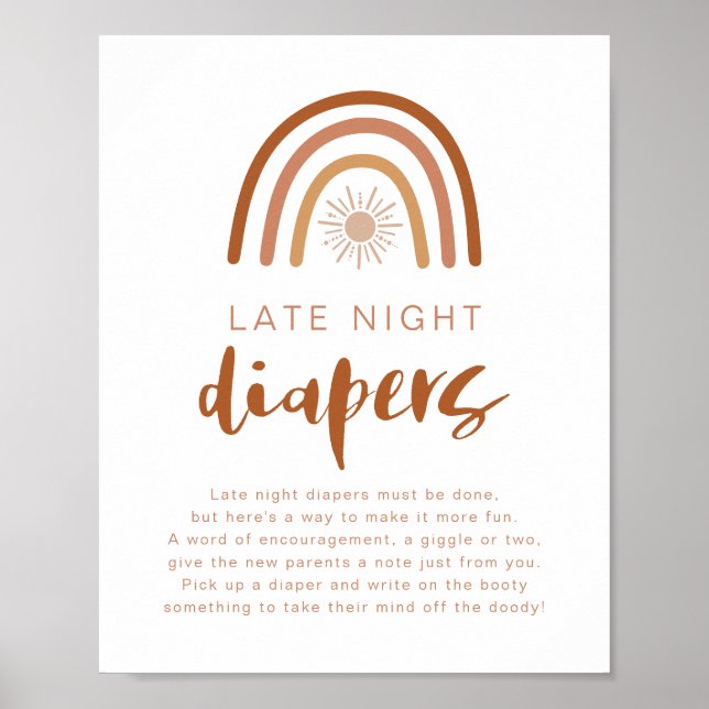 TINLEY Terracotta Rainbow Late Night Diapers Poste Poster (Vorne)