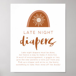 TINLEY Terracotta Regenbogen Späte Nachttaucher Poster