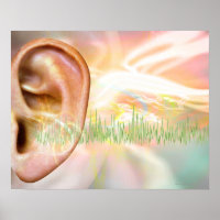 Tinnitus, konzeptionelle Computerkunst.