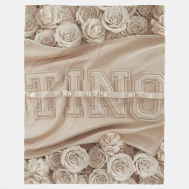 TINO bestickte Rose Blanket Fleecedecke