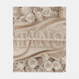 TINO bestickte Rose Blanket Fleecedecke