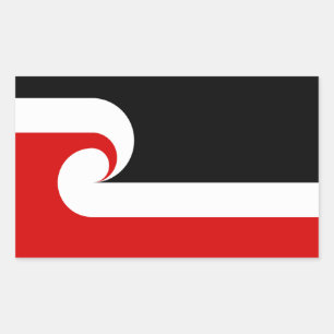 Tino Rangatiratanga-Flagge Rechteckiger Aufkleber