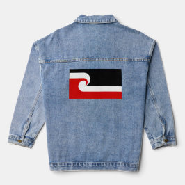 Tino Rangatiratanga Maori Fahne Jeansjacke