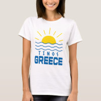 Tinos Greece Sonnenschein und Meereswellen Frauen