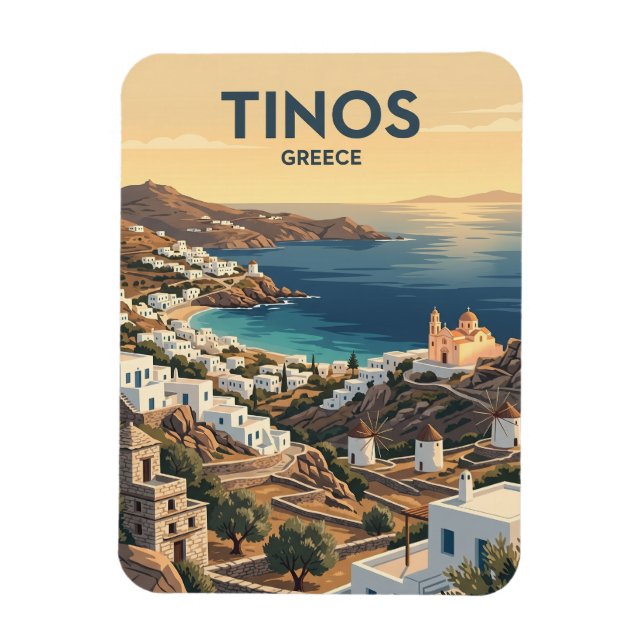 Tinos Insel Griechenland Magnet (Vertikal)