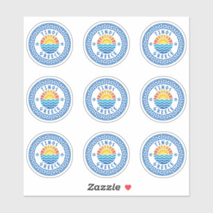 Tinos Island, Griechenland Mehrpackzettel Aufkleber