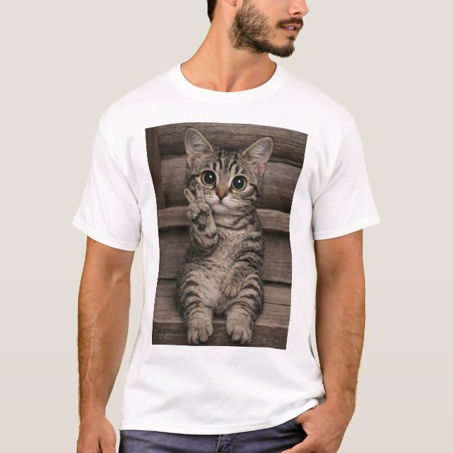 Tinsel das Friedens-Kätzchen T-Shirt (Vorderseite)