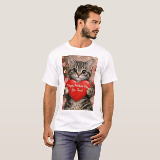 Tinsel "Frohe Muttertags-Herz-Kätzchen-T-Shirt T-Shirt